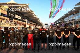Alfa Romeo F1 Team on the grid - air display. 26.11.2023. Formula 1 World Championship, Rd 23, Abu Dhabi Grand Prix, Yas Marina Circuit, Abu Dhabi, Race Day.