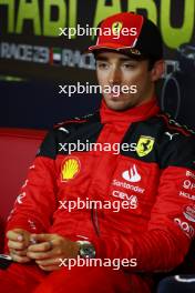 Charles Leclerc (MON) Ferrari in the post qualifying FIA Press Conference. 25.11.2023. Formula 1 World Championship, Rd 23, Abu Dhabi Grand Prix, Yas Marina Circuit, Abu Dhabi, Qualifying Day.