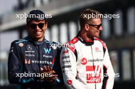 Alex Albon (THA), Williams F1 Team Nico Hulkenberg (GER), Haas F1 Team  26.11.2023. Formula 1 World Championship, Rd 23, Abu Dhabi Grand Prix, Yas Marina Circuit, Abu Dhabi, Race Day.