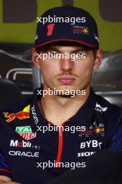 Max Verstappen (NLD) Red Bull Racing in the FIA Press Conference. 23.11.2023. Formula 1 World Championship, Rd 23, Abu Dhabi Grand Prix, Yas Marina Circuit, Abu Dhabi, Preparation Day.