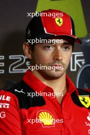 Charles Leclerc (MON) Ferrari in the FIA Press Conference. 23.11.2023. Formula 1 World Championship, Rd 23, Abu Dhabi Grand Prix, Yas Marina Circuit, Abu Dhabi, Preparation Day.