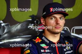 Max Verstappen (NLD) Red Bull Racing in the FIA Press Conference. 23.11.2023. Formula 1 World Championship, Rd 23, Abu Dhabi Grand Prix, Yas Marina Circuit, Abu Dhabi, Preparation Day.