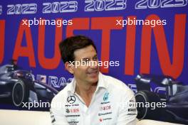 Toto Wolff (GER) Mercedes AMG F1 Shareholder and Executive Director in the FIA Press Conference. 20.10.2023. Formula 1 World Championship, Rd 19, United States Grand Prix, Austin, Texas, USA, Qualifying Day