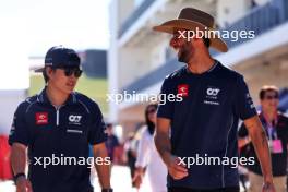 (L to R): Yuki Tsunoda (JPN) AlphaTauri with team mate Daniel Ricciardo (AUS) AlphaTauri. 20.10.2023. Formula 1 World Championship, Rd 19, United States Grand Prix, Austin, Texas, USA, Qualifying Day