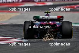 Zhou Guanyu (CHN) Alfa Romeo F1 Team C43 sends sparks flying. 20.10.2023. Formula 1 World Championship, Rd 19, United States Grand Prix, Austin, Texas, USA, Qualifying Day