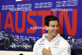 Toto Wolff (GER) Mercedes AMG F1 Shareholder and Executive Director in the FIA Press Conference. 20.10.2023. Formula 1 World Championship, Rd 19, United States Grand Prix, Austin, Texas, USA, Qualifying Day