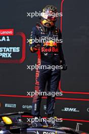 Race winner Max Verstappen (NLD) Red Bull Racing RB19 celebrates in parc ferme. 22.10.2023. Formula 1 World Championship, Rd 19, United States Grand Prix, Austin, Texas, USA, Race Day.