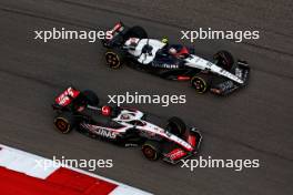 Kevin Magnussen (DEN) Haas VF-23 and Yuki Tsunoda (JPN) AlphaTauri AT04 battle for position. 21.10.2023. Formula 1 World Championship, Rd 19, United States Grand Prix, Austin, Texas, USA, Sprint Day.