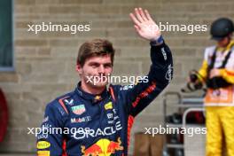 Max Verstappen (NLD) Red Bull Racing celebrates being fastest in Sprint Shootout in parc ferme. 21.10.2023. Formula 1 World Championship, Rd 19, United States Grand Prix, Austin, Texas, USA, Sprint Day.
