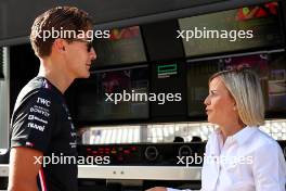 (L to R): George Russell (GBR) Mercedes AMG F1 with Susie Wolff (GBR) F1 Academy Managing Director. 21.10.2023. Formula 1 World Championship, Rd 19, United States Grand Prix, Austin, Texas, USA, Sprint Day.