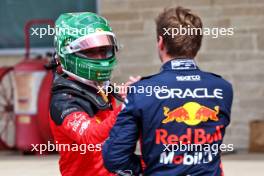 (L to R): Charles Leclerc (MON) Ferrari with Max Verstappen (NLD) Red Bull Racing in Sprint Shootout. 21.10.2023. Formula 1 World Championship, Rd 19, United States Grand Prix, Austin, Texas, USA, Sprint Day.