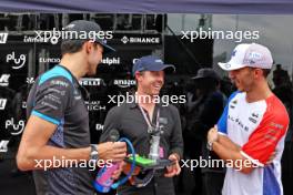 (L to R): Esteban Ocon (FRA) Alpine F1 Team; Rory McIlroy (GBR) Professional Golfer and Otro Capital Alpine F1 Team Investor; and Pierre Gasly (FRA) Alpine F1 Team. 21.10.2023. Formula 1 World Championship, Rd 19, United States Grand Prix, Austin, Texas, USA, Sprint Day.