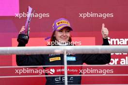 Lena Buhler (SUI) ART celebrates her third position on the podium. 21.10.2023. F1 Academy, Rd 7, Race 1, Austin, Texas, USA.