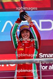 Race winner and champion Marta Garcia (ESP) Prema Racing celebrates on the podium. 21.10.2023. F1 Academy, Rd 7, Race 1, Austin, Texas, USA.