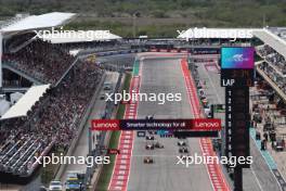 Hamda Al Qubaisi (UAE) MP Motorsport leads at the start of the race. 21.10.2023. F1 Academy, Rd 7, Race 2, United States Grand Prix, Austin, Texas, USA, Sprint Day.