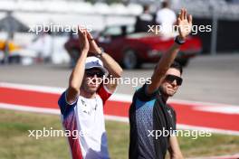 (L to R): Pierre Gasly (FRA) Alpine F1 Team and Esteban Ocon (FRA) Alpine F1 Team on the drivers' parade. 22.10.2023. Formula 1 World Championship, Rd 19, United States Grand Prix, Austin, Texas, USA, Race Day.