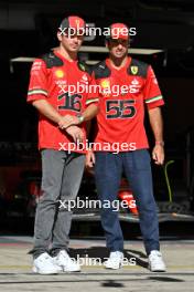 (L to R): Charles Leclerc (MON) Ferrari and Carlos Sainz Jr (ESP) Ferrari. 19.10.2023. Formula 1 World Championship, Rd 19, United States Grand Prix, Austin, Texas, USA, Preparation Day.