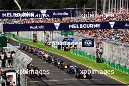 Ayumu Iwasa (JPN) Dams leads at the start of the race. 02.04.2023. FIA Formula 2 Championship, Rd 3, Feature Race, Melbourne, Australia, Sunday.