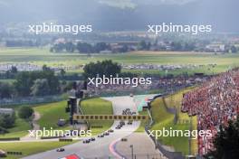 Frederik Vesti (DEN) Prema Racing leads at the start of the race. 02.07.2023. FIA Formula 2 Championship, Rd 8, Feature Race, Spielberg, Austria, Sunday.