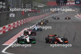 (L to R): Ralph Boschung (SUI) Campos Racing and Juan Manuel Correa (USA) Van Amersfoort Racing battle for position. 30.04.2023. FIA Formula 2 Championship, Rd 4, Feature Race, Baku, Azerbaijan, Sunday.