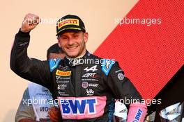 Victor Martins (FRA) ART Grand Prix celebrates his third position on the podium. 04.03.2023. FIA Formula 2 Championship, Rd 1, Sprint Race, Sakhir, Bahrain, Saturday.
