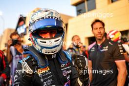 Victor Martins (FRA) ART Grand Prix celebrates his third position in parc ferme. 04.03.2023. FIA Formula 2 Championship, Rd 1, Sprint Race, Sakhir, Bahrain, Saturday.