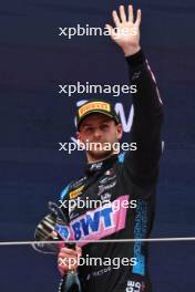 Victor Martins (FRA) ART Grand Prix celebrates his third position on the podium. 03.06.2023. FIA Formula 2 Championship, Rd 7, Sprint Race, Barcelona, Spain, Saturday.