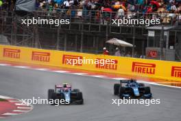 Victor Martins (FRA) ART Grand Prix and Amaury Cordeel (BEL) Virtuosi Racing. 03.06.2023. FIA Formula 2 Championship, Rd 7, Sprint Race, Barcelona, Spain, Saturday.
