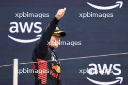 Enzo Fittipaldi (BRA) Rodin Carlin celebrates his second position on the podium. 04.06.2023. FIA Formula 2 Championship, Rd 7, Feature Race, Barcelona, Spain, Sunday.
