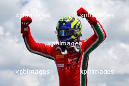 Race winner Oliver Bearman (GBR) Prema Racing celebrates in parc ferme. 04.06.2023. FIA Formula 2 Championship, Rd 7, Feature Race, Barcelona, Spain, Sunday.