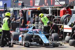 Victor Martins (FRA) ART Grand Prix makes a pit stop. 28.05.2023. FIA Formula 2 Championship, Rd 6, Monte Carlo, Monaco, Feature Race, Sunday.