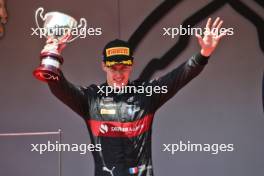Theo Pourchaire (FRA) ART Grand Prix celebrates his second position on the podium. 28.05.2023. FIA Formula 2 Championship, Rd 6, Monte Carlo, Monaco, Feature Race, Sunday.