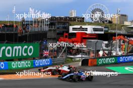 Oliver Bearman (GBR) Prema Racing runs off the circuit after battle for position with Victor Martins (FRA) ART Grand Prix. 27.08.2023. FIA Formula 2 Championship, Rd 12, Feature Race, Zandvoort, Netherlands, Sunday.