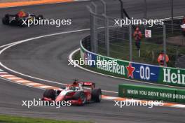 Frederik Vesti (DEN) Prema Racing spins. 27.08.2023. FIA Formula 2 Championship, Rd 12, Feature Race, Zandvoort, Netherlands, Sunday.