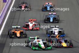 Ralph Boschung (SUI) Campos Racing and Jak Crawford (USA) Hitech Pule-Eight. 18.03.2023. FIA Formula 2 Championship, Rd 2, Sprint Race, Jeddah, Saudi Arabia, Saturday.