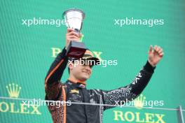 Caio Collet (BRA) Van Amersfoort Racing celebrates his third position on the podium. 02.07.2023. FIA Formula 3 Championship, Rd 6, Feature Race, Spielberg, Austria, Sunday.