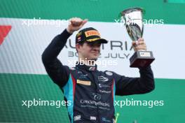 Race winner Zak O'Sullivan (GBR) Prema Racing celebrates on the podium. 02.07.2023. FIA Formula 3 Championship, Rd 6, Feature Race, Spielberg, Austria, Sunday.