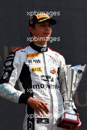 Rwe Josep Maria Marti (ESP) Campos Racing celebrates on the podium. 04.03.2023. FIA Formula 3 Championship, Rd 1, Sprint Race, Sakhir, Bahrain, Saturday.