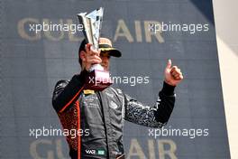 Caio Collet (BRA) Van Amersfoort Racing celebrates his third position on the podium. 04.03.2023. FIA Formula 3 Championship, Rd 1, Sprint Race, Sakhir, Bahrain, Saturday.