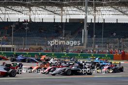 Gregoire Saucy (SUI) ART Grand Prix at the start of the race. 04.03.2023. FIA Formula 3 Championship, Rd 1, Sprint Race, Sakhir, Bahrain, Saturday.