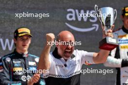 Campos Racing celebrates on the podium. 04.06.2023. FIA Formula 3 Championship, Rd 5, Feature Race, Barcelona, Spain, Sunday.