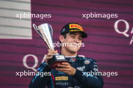 Franco Colapinto (ARG) MP Motorsport celebrates his third position on the podium. 23.07.2023. FIA Formula 3 Championship, Rd 8, Feature Race, Budapest, Hungary, Sunday.