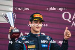 Franco Colapinto (ARG) MP Motorsport celebrates his third position on the podium. 23.07.2023. FIA Formula 3 Championship, Rd 8, Feature Race, Budapest, Hungary, Sunday.