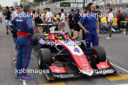 Leonardo Fornaroli (ITA) Trident on the grid. 02.09.2023. Formula 3 Championship, Rd 10, Sprint Race, Monza, Italy, Saturday.
