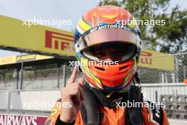 Race winner Jonny Edgar (GBR) MP Motorsport celebrates in parc ferme. 03.09.2023. Formula 3 Championship, Rd 10, Feature Race, Monza, Italy, Sunday.