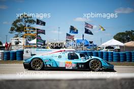 Romain Dumas (FRA) / Ryan Briscoe (AUS) / Oliver Pla (FRA) #708 Glickenhaus Racing, Glickenhaus 007. 17.03.2023. FIA World Endurance Championship, Round 1, 1000 Miles of Sebring, Sebring, Florida, USA.
