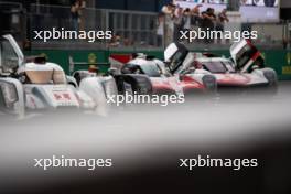 Alex Wurz (AUT) and Kazuki Nakajima (JPN) representing Audi at the Centenary Parade. 09.06.2023. FIA World Endurance Championship, Le Mans 24 Hours Parades, Le Mans, France, Friday.