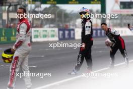(L to R): Alex Wurz (AUT) and Kazuki Nakajima (JPN) representing Audi at the Centenary Parade. 09.06.2023. FIA World Endurance Championship, Le Mans 24 Hours Parades, Le Mans, France, Friday.