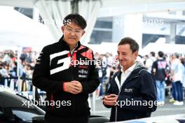 (L to R): Koji Sato (JPN) Toyota President and Chief Executive Officer with Pierre Fillon (FRA) ACO President. 09.09.2023. FIA World Endurance Championship, Round 6, Six Hours of Fuji, Fuji, Japan, Saturday.