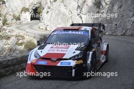 17, Sebastien Ogier, Vicent Landias, Toyota GR Yaris Rally1 HYBRID.  19-22.01.2023. FIA World Rally Championship, Rd 1, Rally Monte Carlo, Monaco, Monte-Carlo.